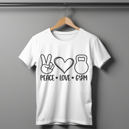 Peace Love Gym Half Sleeve T-shirt