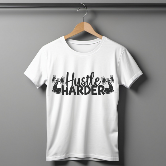 Hustle Harder Half Sleeve T-shirt