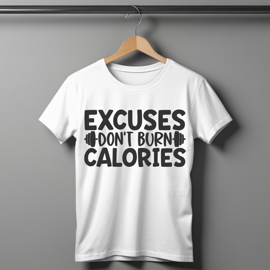 Excuses Don't Burn Calories Half Sleeve T-shirt