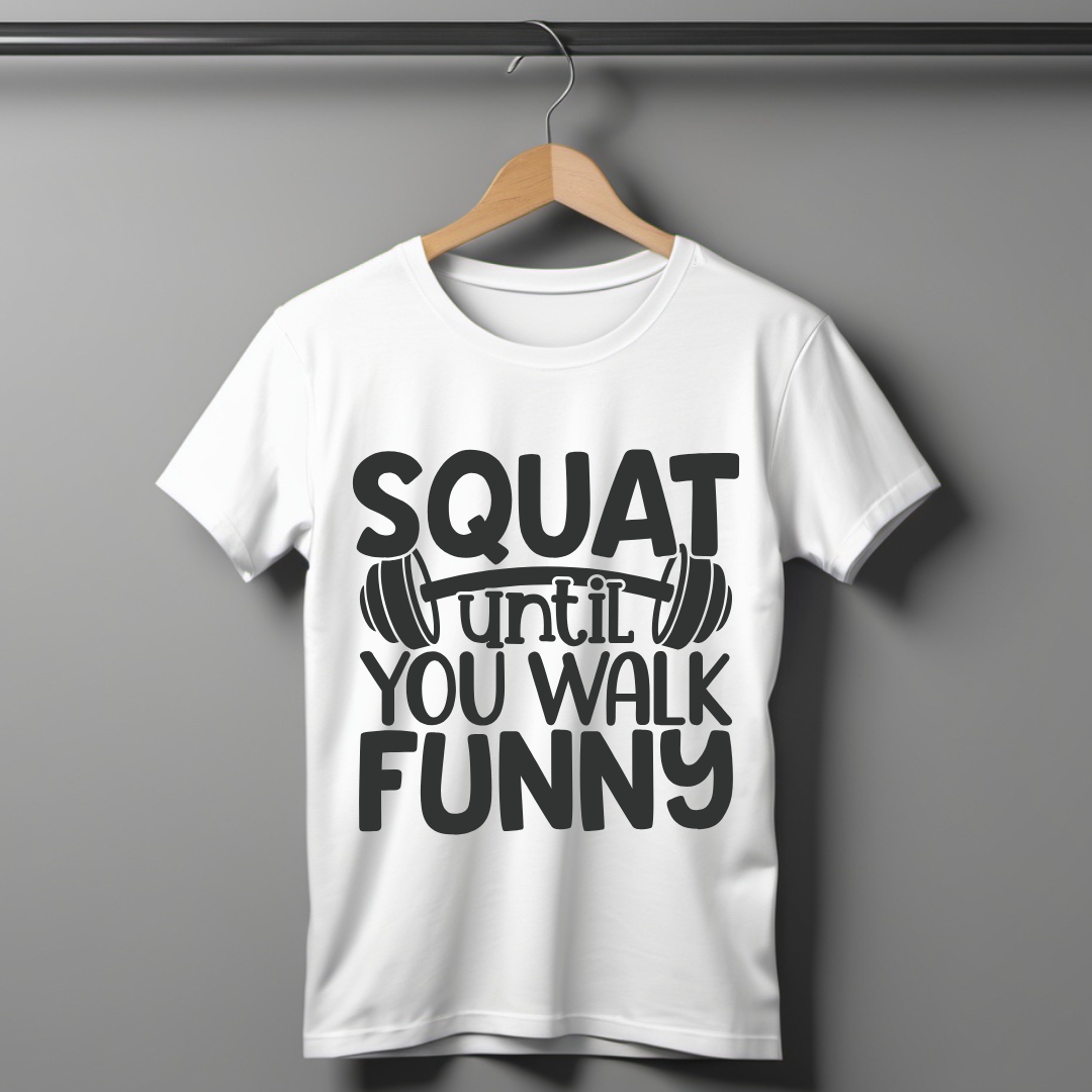 Squat Until You Walk Funny Half Sleeve T-shirt