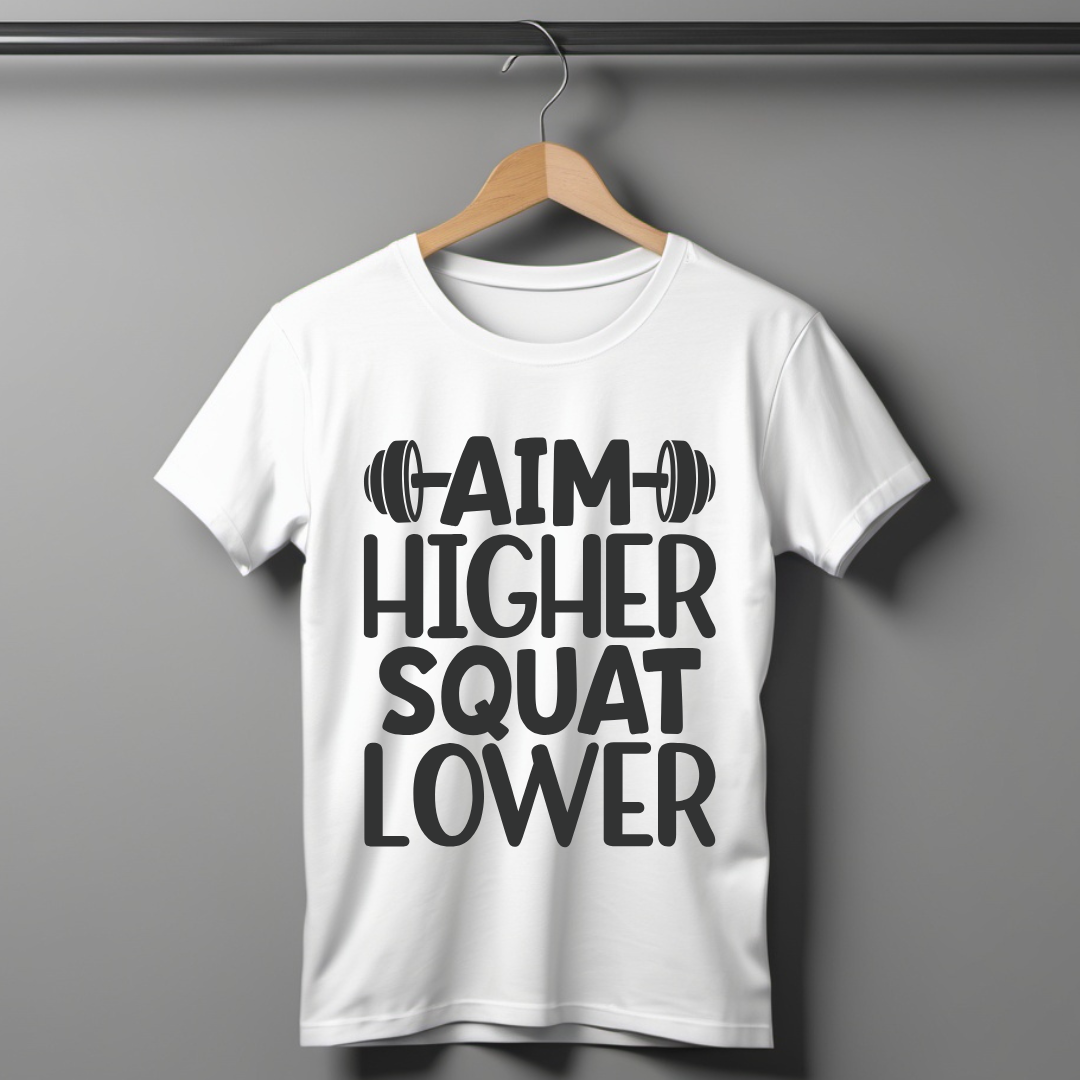 Aim Higher Squat Lower Half Sleeve T-shirt