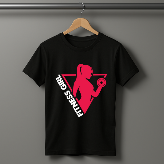 Fitness Girl Half Sleeve T-shirt