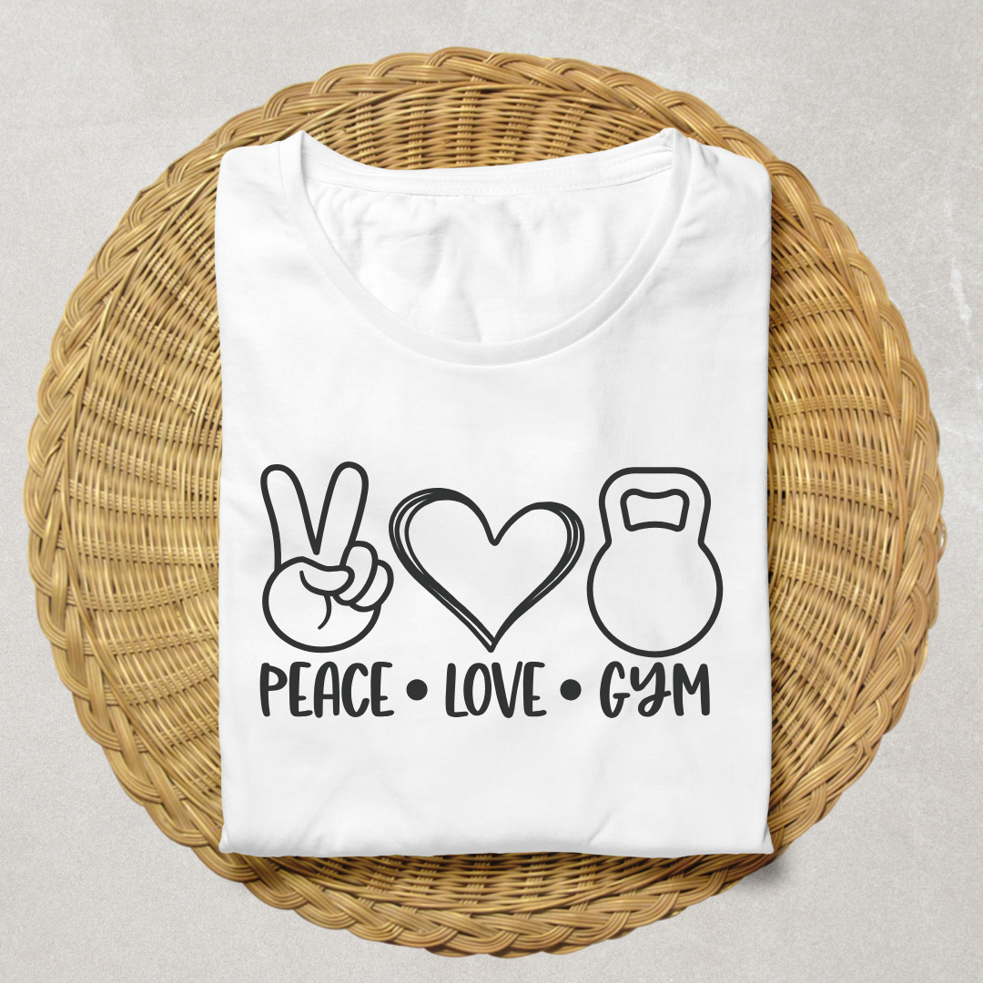 Peace Love Gym Half Sleeve T-shirt