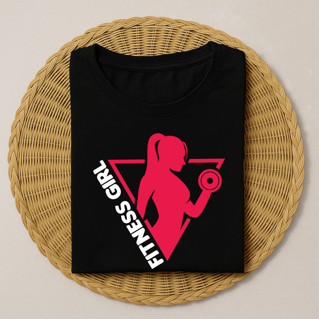 Fitness Girl Half Sleeve T-shirt