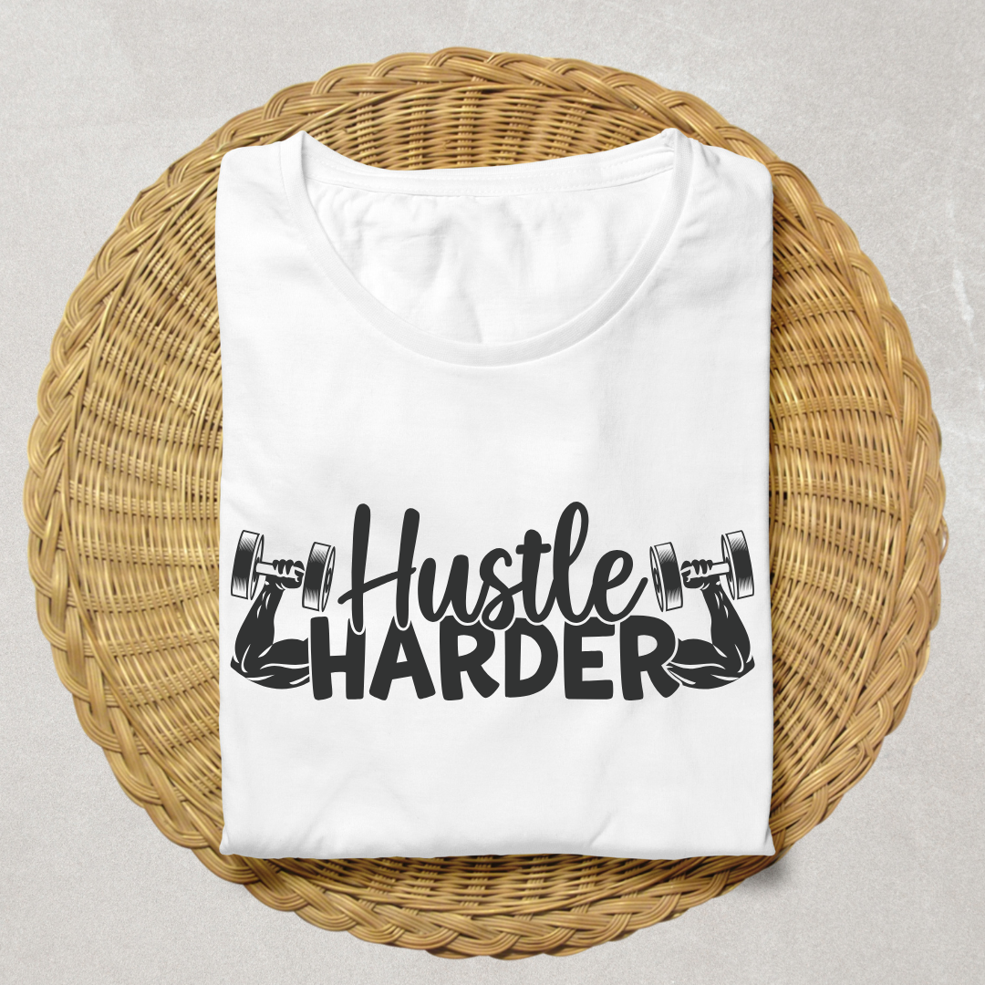 Hustle Harder Half Sleeve T-shirt