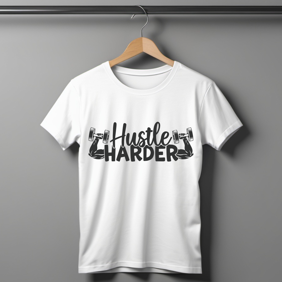 Hustle Harder Half Sleeve T-shirt