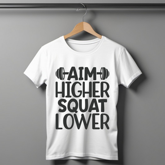 Aim Higher Squat Lower Half Sleeve T-shirt