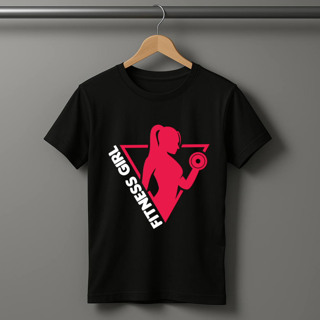 Fitness Girl Half Sleeve T-shirt