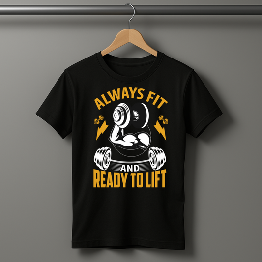 Always Fit And Ready To Lift Half Sleeve T-shirt